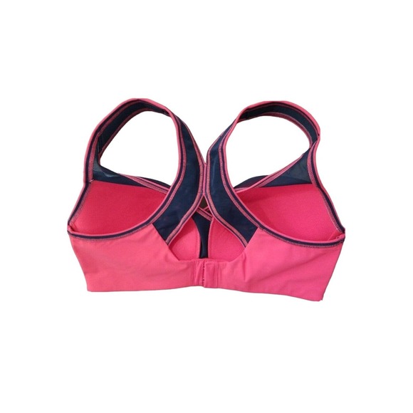 Light Impact Sports Bra Size 32C Women's Le Mystere Wire free US Black/Red New - Picture 3 of 9